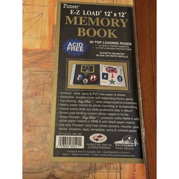 Pioneer 12x12 EZ Load Memory Book 20 Top Loading Pages Architectural Sketch - Picture 2 of 7